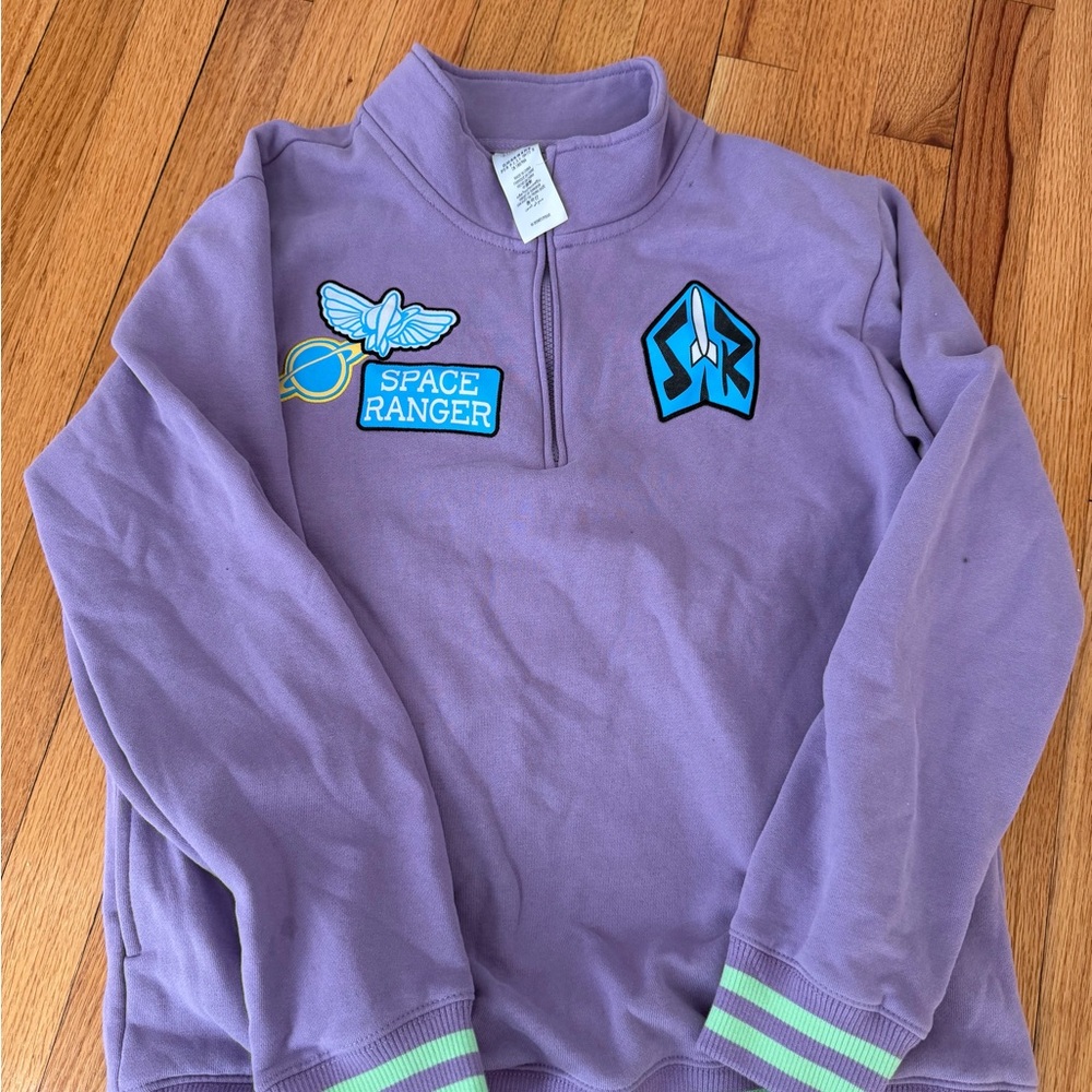 Buzz Lightyear Quarter Zip Sweatshirt Medium (runs a little big) Worn Only Once - Picture 3 of 3